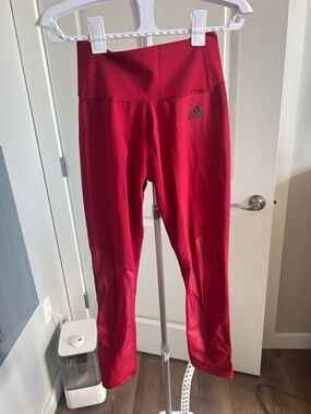 adidas Kids Bright Red Athletic Leggings